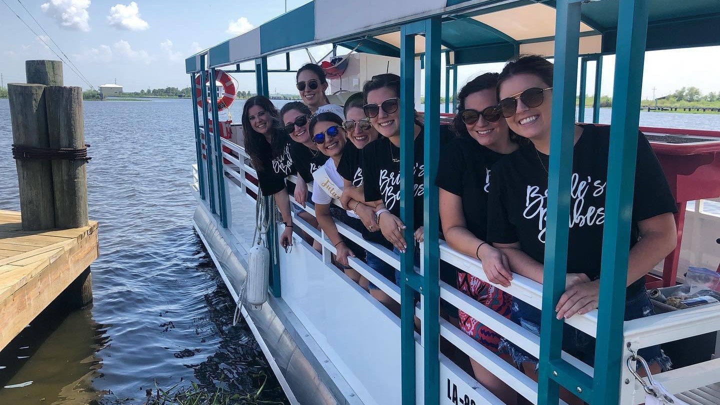 a group of people on a boat